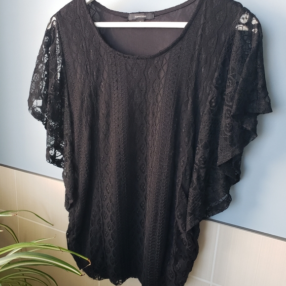 Espresso lace top - Picture 2 of 8